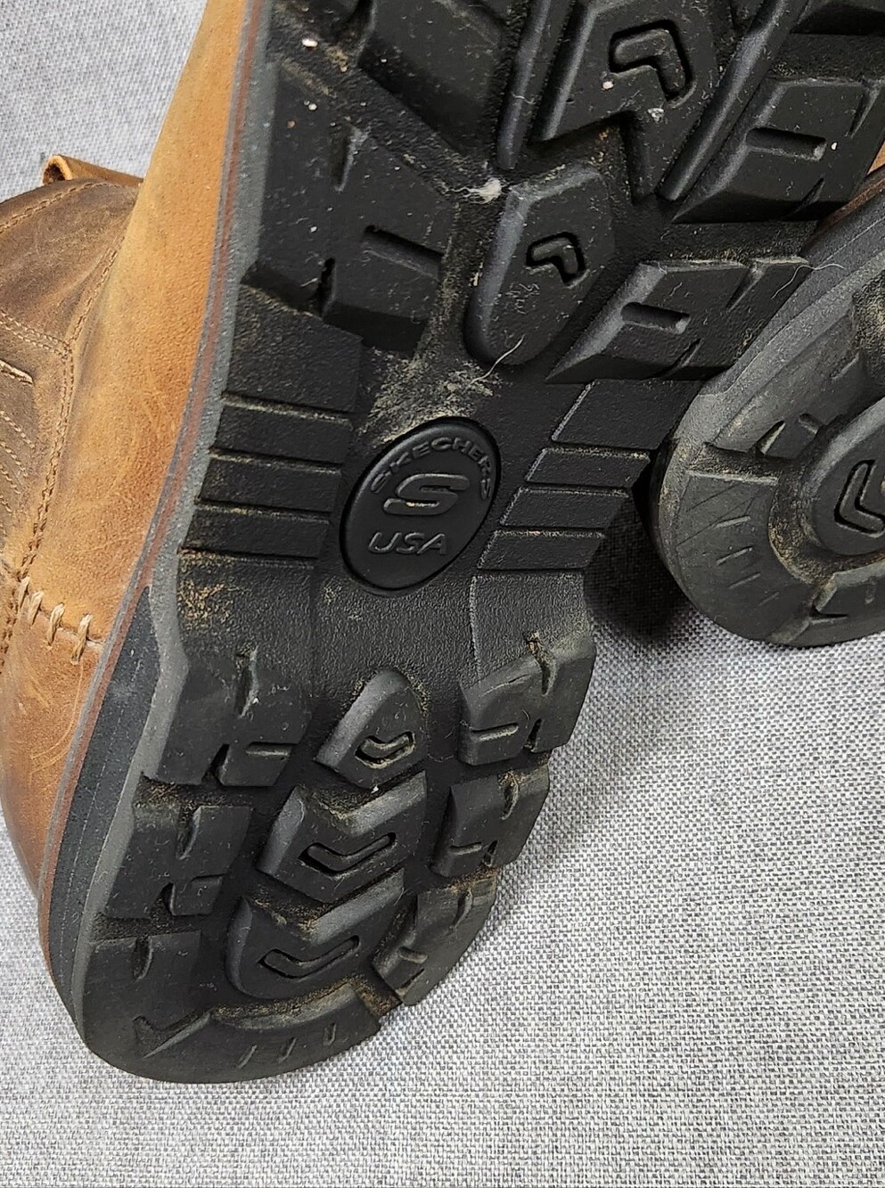 Skechers Brown Leather Chukka Slip-on Boots. Size 11.5 - Picture 9 of 10